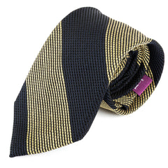 Navy Blue & Gold Ariyo Silk Tie 8cm