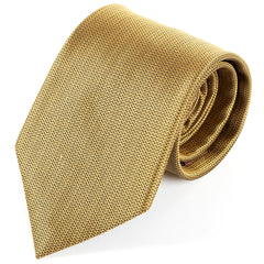 Gold Chevron Patterned Wide Silk Tie