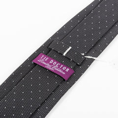 Grey Polka Dot Silk Tie 8cm