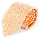 Orange Maxine Check Silk Tie 7.5cm
