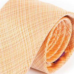 Orange Maxine Check Silk Tie 7.5cm
