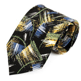 Golden Stroke Wide Silk Tie 8.5cm