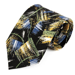 Golden Stroke Wide Silk Tie 8.5cm