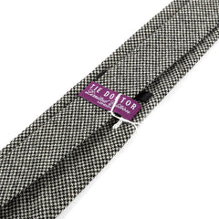 Jeri Black Houndstooth Wool Tie 8cm