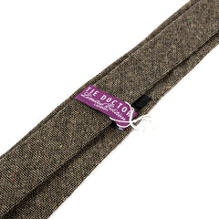 Brown Mocha Textured Wool Tie 7cm