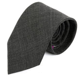 Black & Grey Iya Check Wool Tie 8cm
