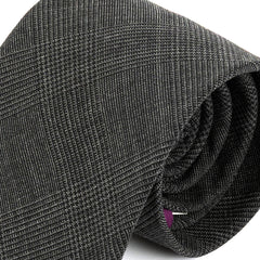Black & Grey Iya Check Wool Tie 8cm