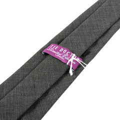 Black & Grey Iya Check Wool Tie 8cm