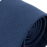Morvo Plain Blue Wool Tie 8cm