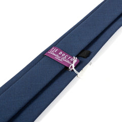 Morvo Plain Blue Wool Tie 8cm