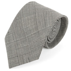 Grey Iya Check Wool Tie 8cm