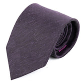 Purple Vasilio Silk & Linen Tie 8cm