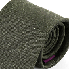 Green Vasilio Silk & Linen Tie 8cm