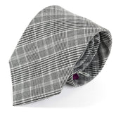 Atanas Black Check Wool Tie 8cm