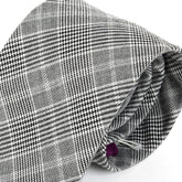 Atanas Black Check Wool Tie 8cm