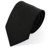 Morvo Plain Black Wool Tie 8cm