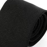 Morvo Plain Black Wool Tie 8cm