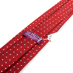 Red Multi Polka Dot Wide Silk Tie 9cm