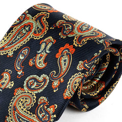 Royal Indigo Paisley Wide Silk Tie 9cm