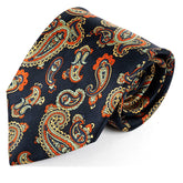 Royal Indigo Paisley Wide Silk Tie 9cm