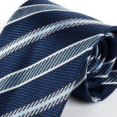 Imperial Blue Striped Wide Silk Tie 10cm