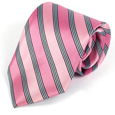 Light Pink Striped Wide Silk Tie 10cm