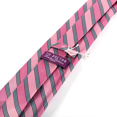 Light Pink Striped Wide Silk Tie 10cm