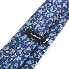 Blue Paisley Mayfair Swirl Silk Tie 8.5cm