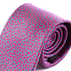 Navy Blue & Red Coffee Bean Motif Tie 7.5cm