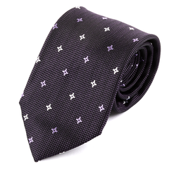 Purple Twilight Star Pattern Silk Tie 8cm