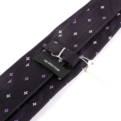 Purple Twilight Star Pattern Silk Tie 8cm