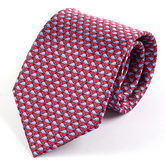Pink Whale Print Silk Tie 8.5cm