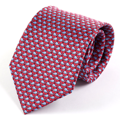 Pink Whale Print Silk Tie 8.5cm