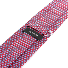 Pink Whale Print Silk Tie 8.5cm