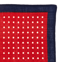 Red Dot Wool Pocket Square 26cm