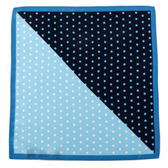 Blue Belgravia Split Print Pocket Square