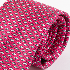 Pink Umbrella Print IMS Tie 7.5cm