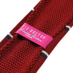 Burgundy Striped II Silk Knitted Tie - Tie Doctor
