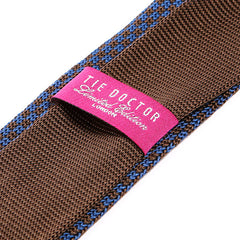 Brooks Blue & Brown Silk Knitted Tie - Tie Doctor