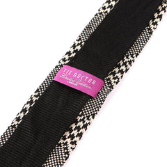 Black Houndstooth Silk Knitted Tie - Tie Doctor
