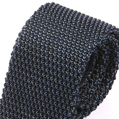Navy Blue Star Silk Knitted Tie 6cm - Tie Doctor