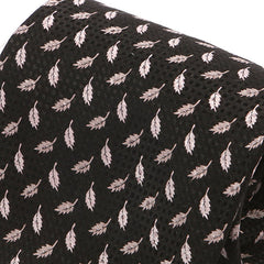 Black & Pink Leaf Wide Silk Tie 9.5cm - Tie Doctor