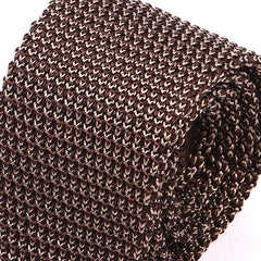 Chocolate Brown Star Silk Knitted Tie 6cm - Tie Doctor
