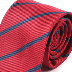 Red Striped Tie 7.5cm | Style Two - Tie Doctor
