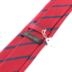 Red Striped Tie 7.5cm | Style Two - Tie Doctor