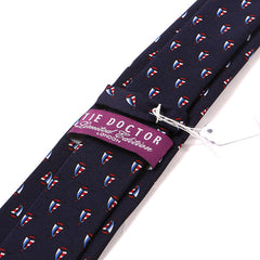 Blue Sailboat Slim Silk Tie 6.5cm - Tie Doctor