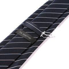 Blue Pinstripe Striped Tie 7.5cm - Tie Doctor