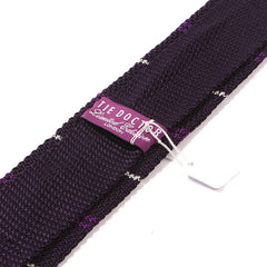Purple Duo Striped Silk Knitted Tie 7cm - Tie Doctor