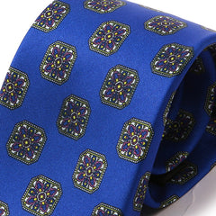 Blue Ring Oga Motif IMS Tie 7.5cm - Tie Doctor