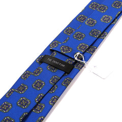 Blue Ring Oga Motif IMS Tie 7.5cm - Tie Doctor